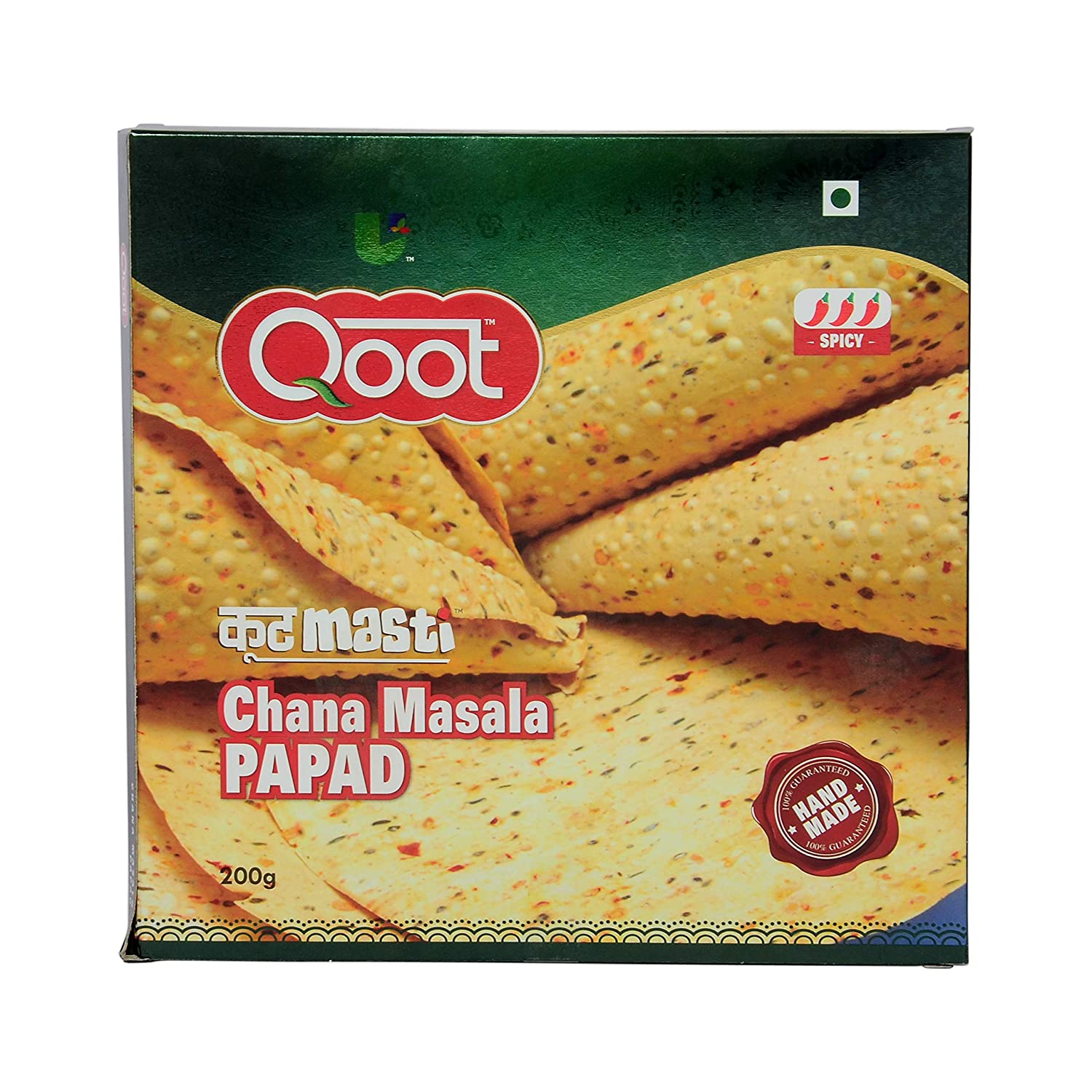 Chana Masala Papad